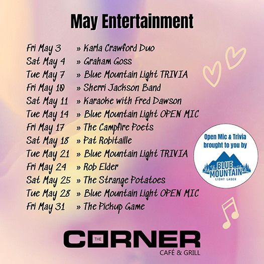 May Entertainment at the Corner Cafe & Grill Thornbury @ The Corner Cafe & Grill