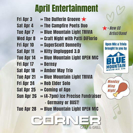 April 2026 - Entertainment & Music Lineup