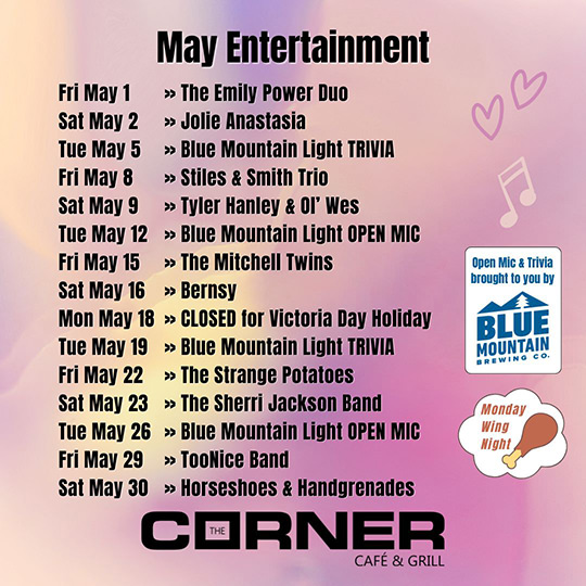 May 2026 - Entertainment & Music Lineup
